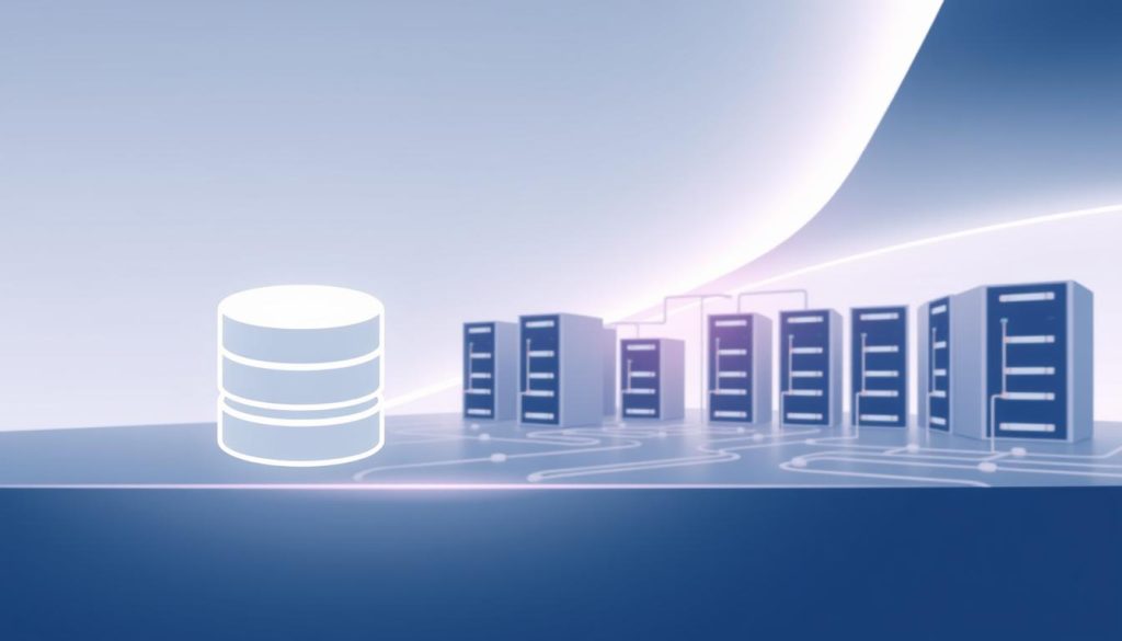 A striking illustration of database support, set against a sleek, modern backdrop. In the foreground, a stylized database icon or symbol, rendered with precise, geometric lines and a minimal, high-tech aesthetic. In the middle ground, a series of interconnected data structures and storage systems, conveying the complex, integrated nature of database infrastructure. In the background, a subtly lit, three-dimensional environment, hinting at the computing power and technological prowess required to power robust database solutions. The overall mood is one of efficiency, reliability, and cutting-edge innovation, reflecting the critical role of database support in today's data-driven world.