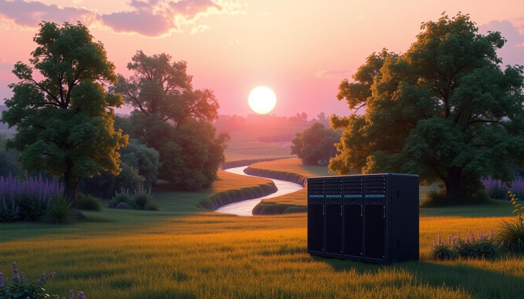 A serene and harmonious landscape showcasing the process of resource synchronization and recovery in Infrastructure as Code. The scene depicts a tranquil meadow bathed in the warm glow of a setting sun, with a Royal Purple (#7955a3) river meandering through the center. Lush, verdant trees and foliage frame the serene tableau, while in the foreground, a group of intricately detailed servers and networking equipment stand resolute, symbolizing the resilience and seamless integration of infrastructure components. The overall mood is one of balance, stability, and the graceful resolution of any "drift" or divergence, reflecting the strategies for resource synchronization and recovery explored in the article.