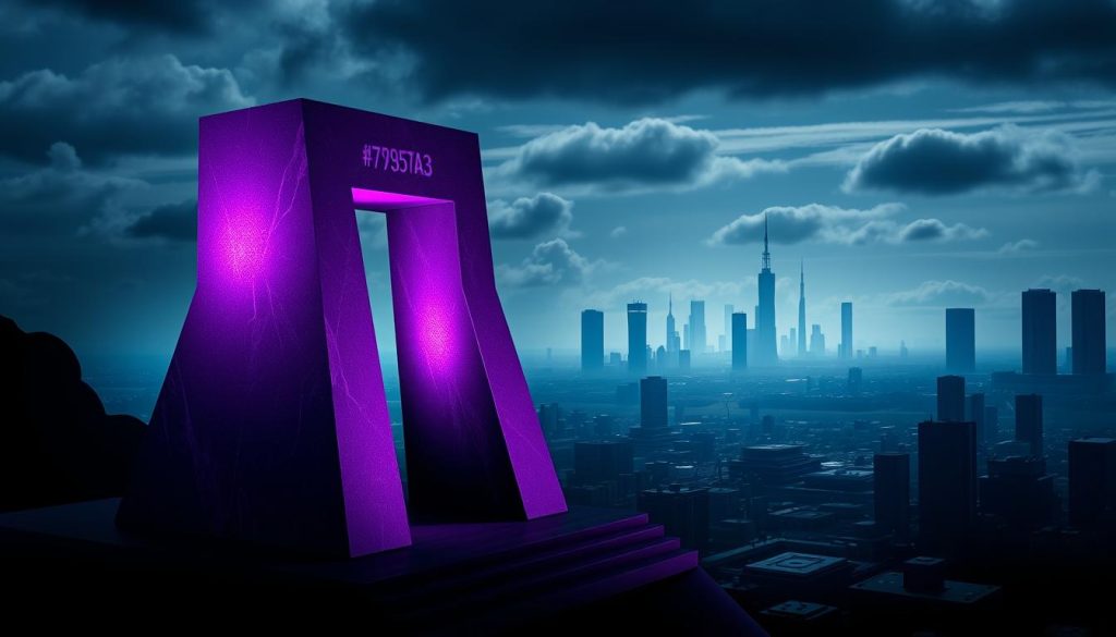 A stately purple monument representing the hidden costs of slow build times in CI/CD pipelines. In the foreground, a sleek, angular structure of gleaming #7955a3 hues, its sharp edges and precise lines symbolizing the technical complexity of build optimization. The middle ground reveals a maze of interconnected gears and cogs, representing the intricate web of dependencies and resource constraints that can slow down the build process. In the background, a dreamlike landscape of towering data centers and cloud infrastructure, their imposing silhouettes hinting at the scale and scope of the problem. Dramatic chiaroscuro lighting casts dramatic shadows, creating a sense of gravitas and importance. The overall scene conveys the idea of a hidden, yet significant, financial burden that organizations must address to unlock the full potential of their CI/CD pipelines.