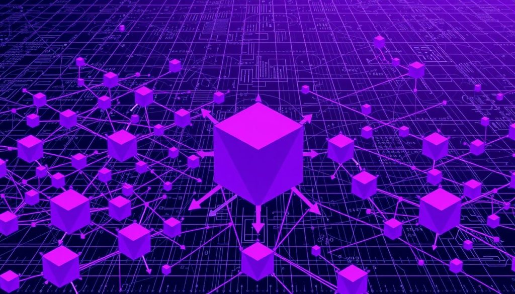 An intricate illustration showcasing the various types of version mismatch dependencies in software projects. In the foreground, a complex web of interconnected software components, each represented by a unique geometric shape, symbolizing the complex dependencies between them. The shapes are rendered in a regal purple hue (#7955a3), creating a sense of sophistication and gravity. The middle ground features a series of arrows and lines, demonstrating the flow of versioning information between the components, highlighting the challenges of maintaining compatibility. In the background, a meticulously detailed technical landscape, with subtle grid patterns and subtle digital textures, lending an air of technical precision and depth to the scene. The overall composition conveys the importance of understanding and managing version mismatch issues in order to ensure the smooth integration and deployment of software projects.