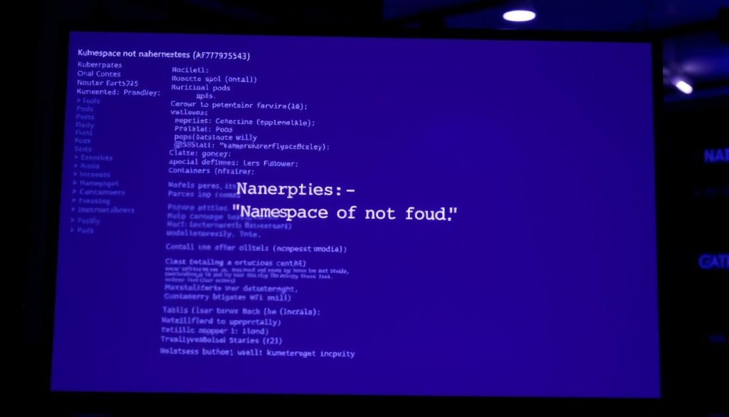namespace not found error