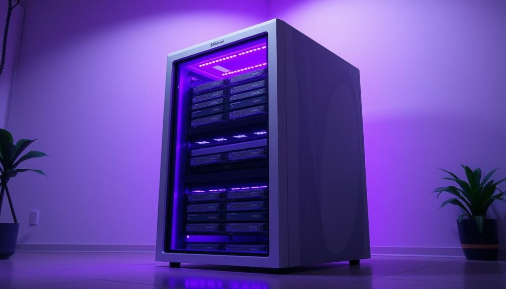 A sleek and modern cloud storage system, SDK MinIO stands tall, its elegant minimalist design exuding an aura of sophistication. The server rack is bathed in a regal purple glow, casting a warm, authoritative ambiance over the scene. Precision-engineered components and streamlined architecture hint at the robust capabilities within, ready to handle lightning-fast, secure, and S3-compatible storage at scale, under your complete control. The refined, uncluttered aesthetic seamlessly integrates with the surrounding workspace, a testament to MinIO's seamless integration with a wide range of S3-centric tools and frameworks. A sleek and modern cloud storage system, SDK MinIO stands tall, its elegant minimalist design exuding an aura of sophistication. The server rack is bathed in a regal purple glow, casting a warm, authoritative ambiance over the scene. Precision-engineered components and streamlined architecture hint at the robust capabilities within, ready to handle lightning-fast, secure, and S3-compatible storage at scale, under your complete control. The refined, uncluttered aesthetic seamlessly integrates with the surrounding workspace, a testament to MinIO's seamless integration with a wide range of S3-centric tools and frameworks.