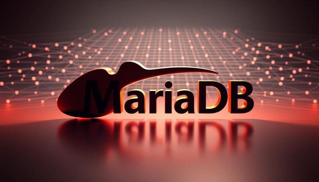 A sophisticated and visually captivating illustration of the MariaDB database management system. In the foreground, a meticulously rendered 3D model of the MariaDB logo, its fluid, organic curves illuminated by warm, diffused lighting, casting subtle shadows. In the middle ground, a minimalist yet striking background, featuring a grid-like pattern of interconnected nodes and lines, symbolizing the complex web of data and relationships within the database. The overall atmosphere is one of elegance, technology, and the seamless integration of form and function, perfectly encapsulating the power and versatility of MariaDB as a premier open-source database solution. A sophisticated and visually captivating illustration of the MariaDB database management system. In the foreground, a meticulously rendered 3D model of the MariaDB logo, its fluid, organic curves illuminated by warm, diffused lighting, casting subtle shadows. In the middle ground, a minimalist yet striking background, featuring a grid-like pattern of interconnected nodes and lines, symbolizing the complex web of data and relationships within the database. The overall atmosphere is one of elegance, technology, and the seamless integration of form and function, perfectly encapsulating the power and versatility of MariaDB as a premier open-source database solution.