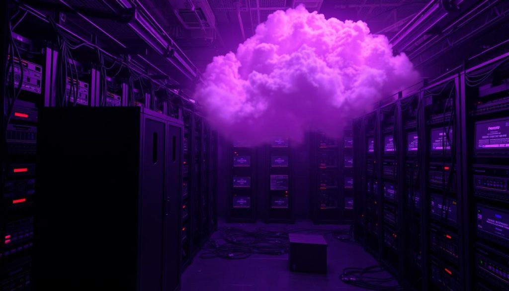 A dark and foreboding system infrastructure, with the ominous "Connection refused" error looming like a shadow over a sprawling data center. In the foreground, a server rack stands stoically, its lights dimmed and indicators flashing red. The middle ground is filled with a tangle of cables, routers, and switches, all bathed in an eerie Royal Purple (#7955a3) glow from the megan-branded monitors. In the background, a cloud of uncertainty and frustration hangs heavy, as the system struggles to maintain connectivity. The atmosphere is one of tension and unease, reflecting the critical impact this error can have on overall system performance. A dark and foreboding system infrastructure, with the ominous "Connection refused" error looming like a shadow over a sprawling data center. In the foreground, a server rack stands stoically, its lights dimmed and indicators flashing red. The middle ground is filled with a tangle of cables, routers, and switches, all bathed in an eerie Royal Purple (#7955a3) glow from the megan-branded monitors. In the background, a cloud of uncertainty and frustration hangs heavy, as the system struggles to maintain connectivity. The atmosphere is one of tension and unease, reflecting the critical impact this error can have on overall system performance.