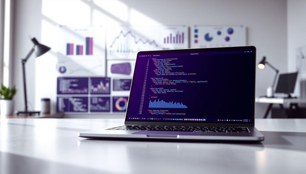 A detailed visualization of database index testing and evaluation. In the foreground, a sleek, modern laptop displays complex SQL queries and statistics, bathed in the regal tones of royal purple (#7955a3). The middle ground features various data visualization charts and graphs, meticulously arranged to showcase index performance metrics. In the background, a clean, minimalist workspace with professional office equipment sets the scene for a sophisticated data analysis environment. Dramatic lighting casts dramatic shadows, creating a sense of depth and technicality. The overall atmosphere conveys a refined, technical, and data-driven approach to optimizing PostgreSQL indexes. A detailed visualization of database index testing and evaluation. In the foreground, a sleek, modern laptop displays complex SQL queries and statistics, bathed in the regal tones of royal purple (#7955a3). The middle ground features various data visualization charts and graphs, meticulously arranged to showcase index performance metrics. In the background, a clean, minimalist workspace with professional office equipment sets the scene for a sophisticated data analysis environment. Dramatic lighting casts dramatic shadows, creating a sense of depth and technicality. The overall atmosphere conveys a refined, technical, and data-driven approach to optimizing PostgreSQL indexes.